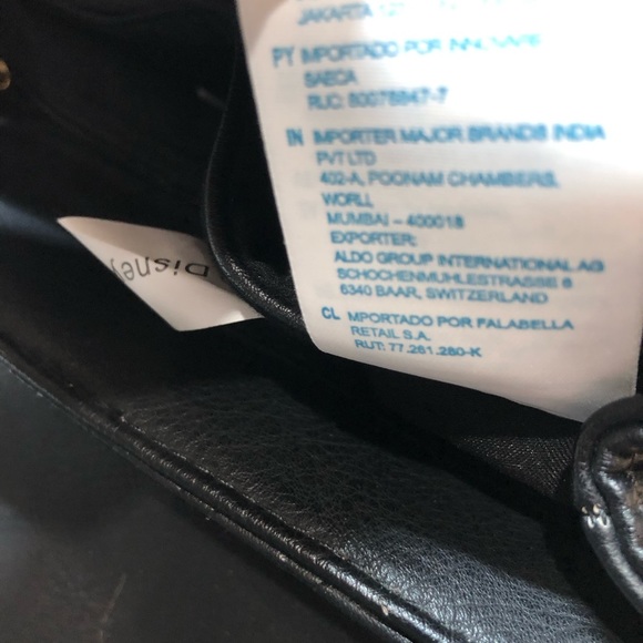 Disney Call it Spring Black Gold Purse Bag Wonderland This Way Hearts - Picture 4 of 16